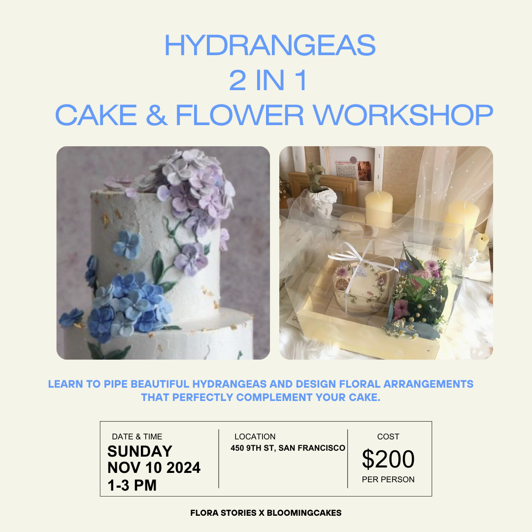 11.10.24 Hydrangeas Bento Cake Buttercream & Floral Workshop