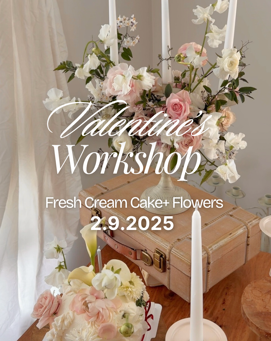 2.9.25 Valentine's Special - Fresh Cream Cake Deco + Candelabra Florals